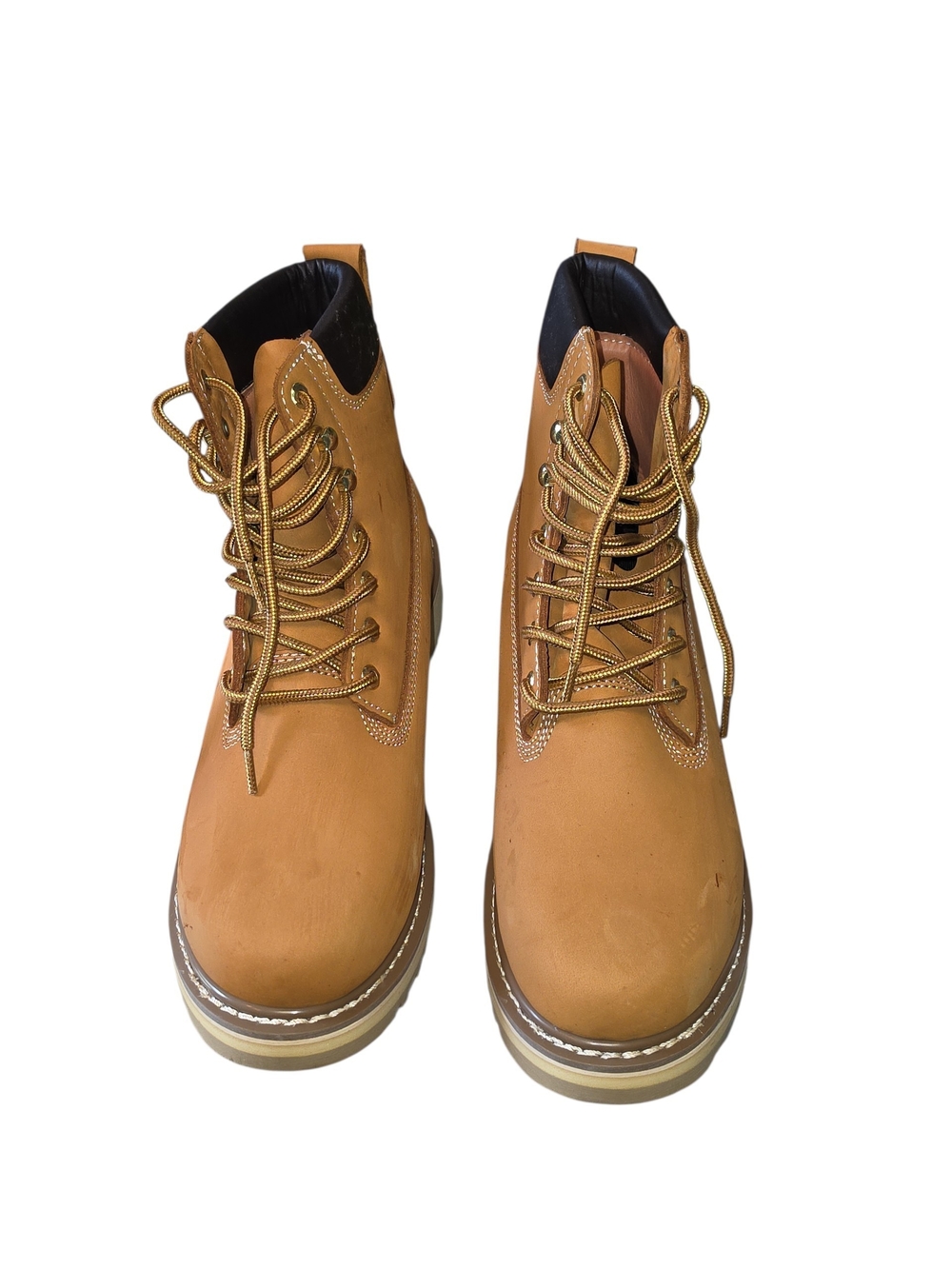 Golden Retriever Men's Tan Work Boots - Rugged Lace-Up Comfort Sz 13